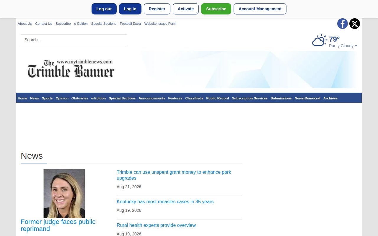 Trimble County arrest news on the Trimble Banner section